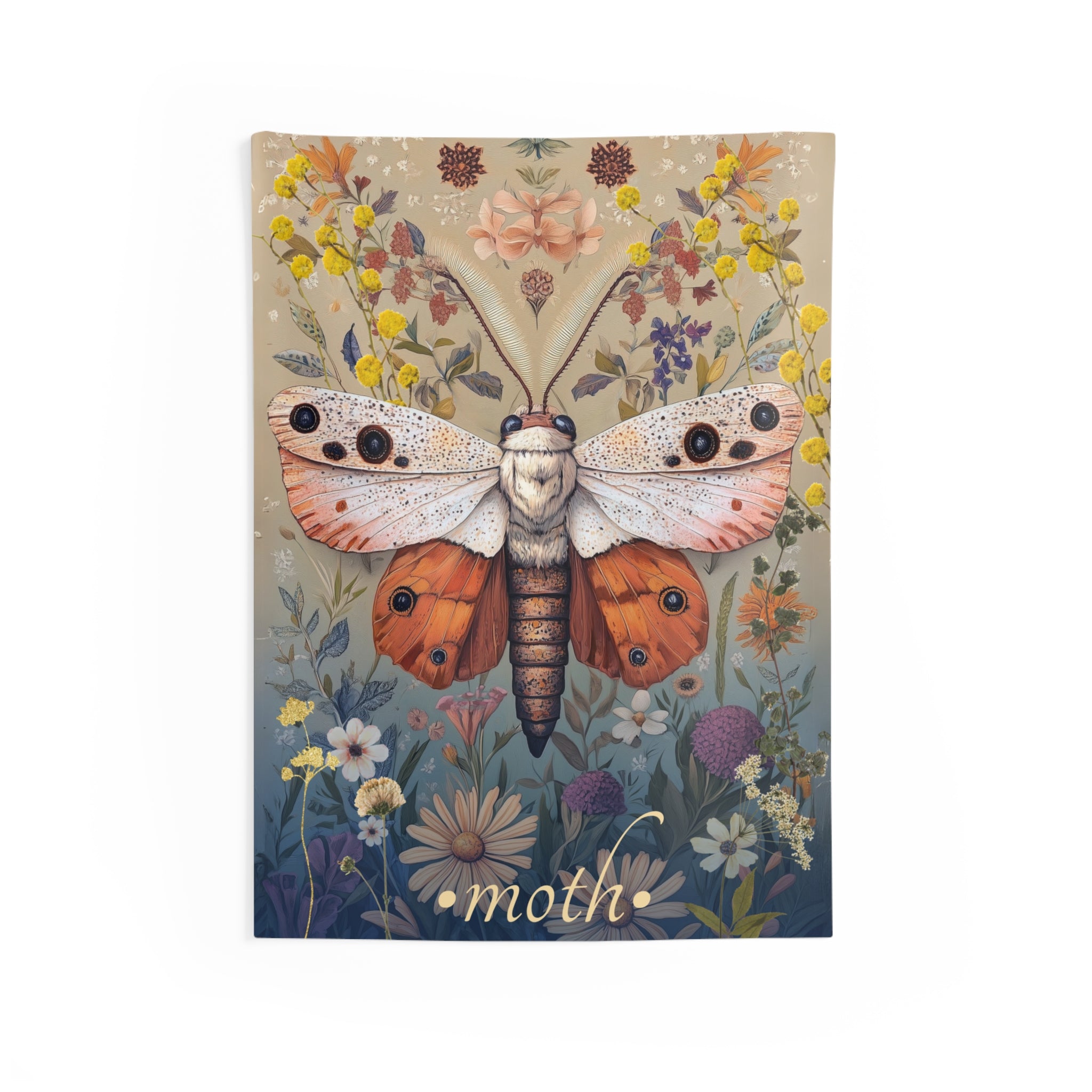 Moth Wall Tapestry – Dreamy Nature-Inspired Art for Gentle Souls and Soft Spaces