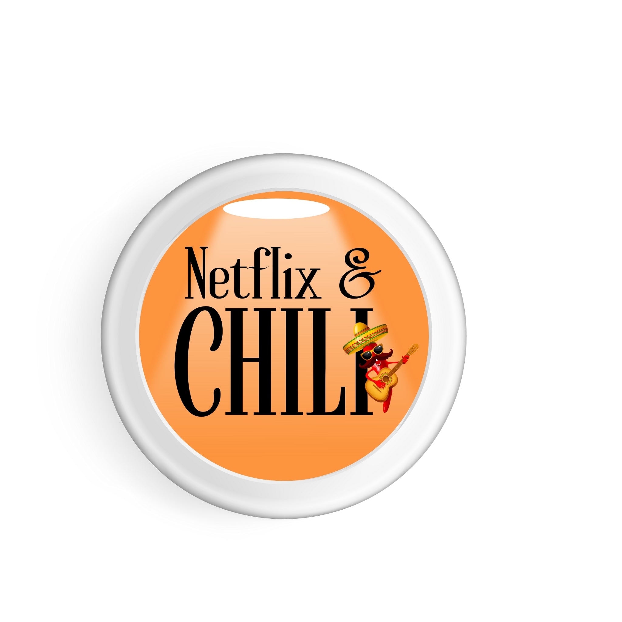 Netflix & Chili – Funny Pun Sticker (2.25x2.25") vinyl waterproof