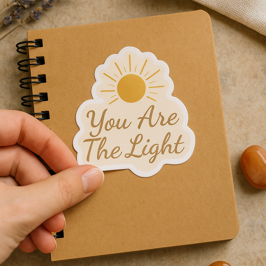 You Are the Light – Golden Soul Reminder Sticker (3x3")
