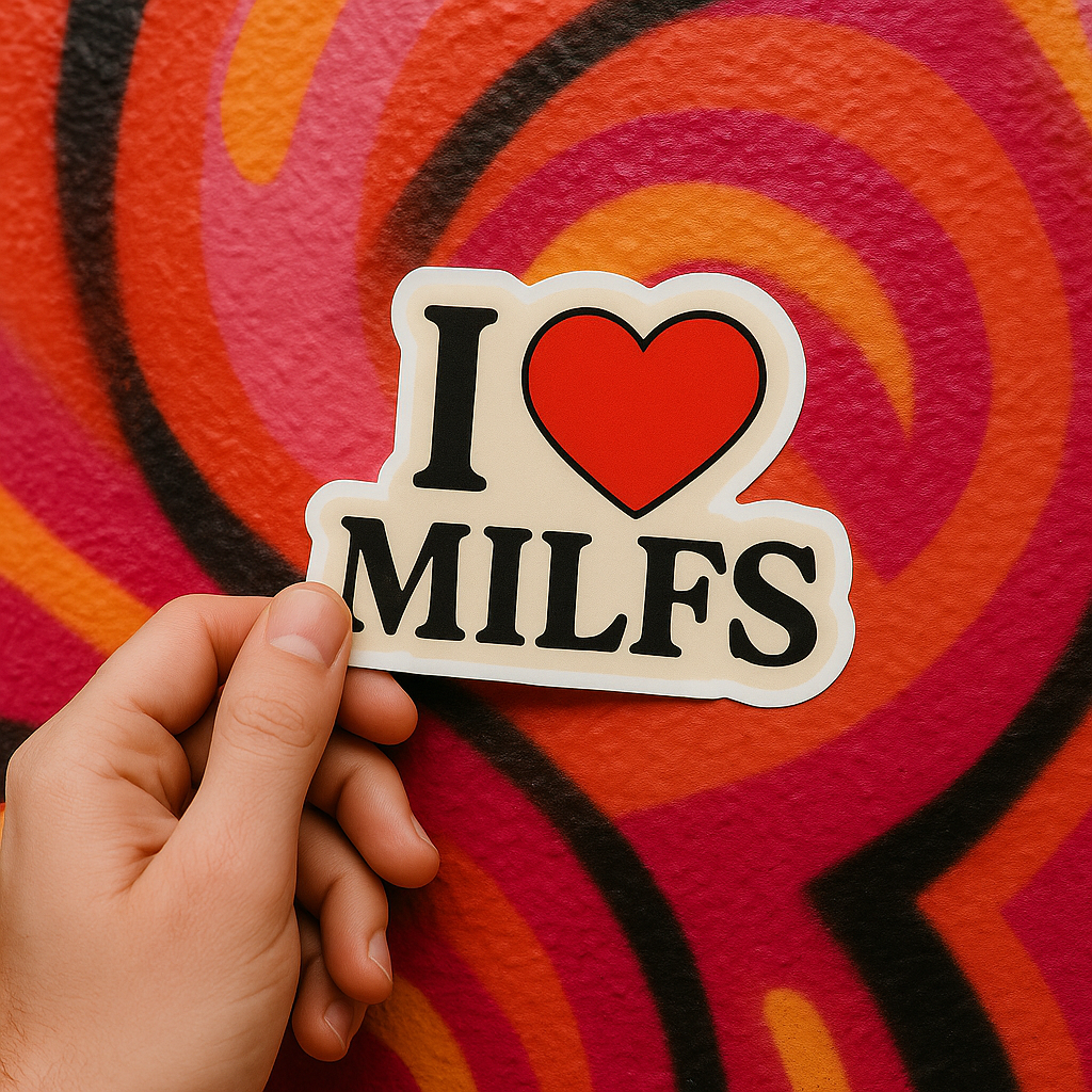 I ❤️ MILFs – Bold & Playful Feminist Sticker (3x3")