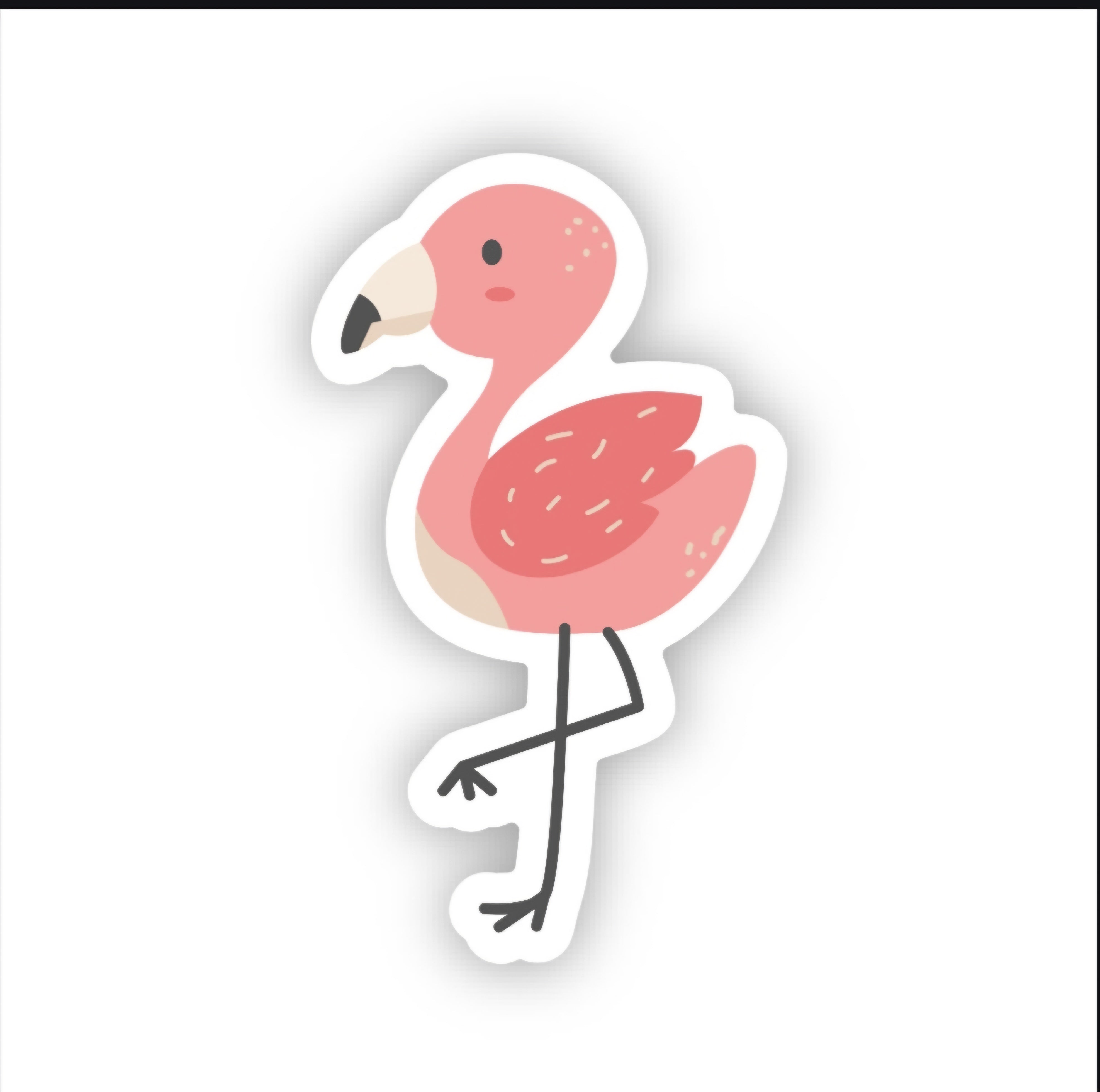 Fancy Flamingo Sticker