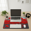 Fantasy Poppy desk mat in use in an office Office