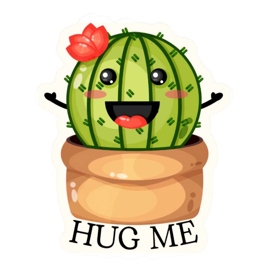 Cuddly Cactus Sticker