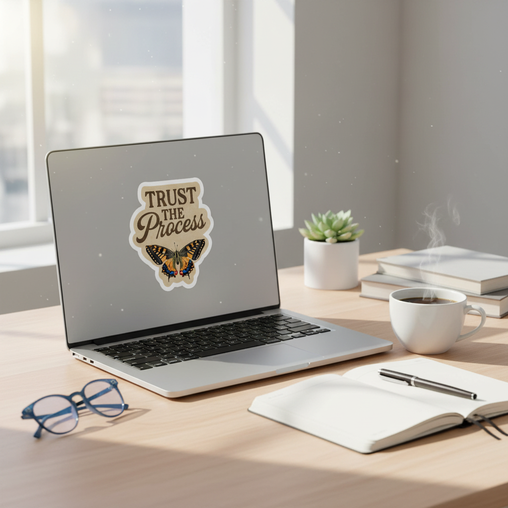 Trust The Process on Laptop