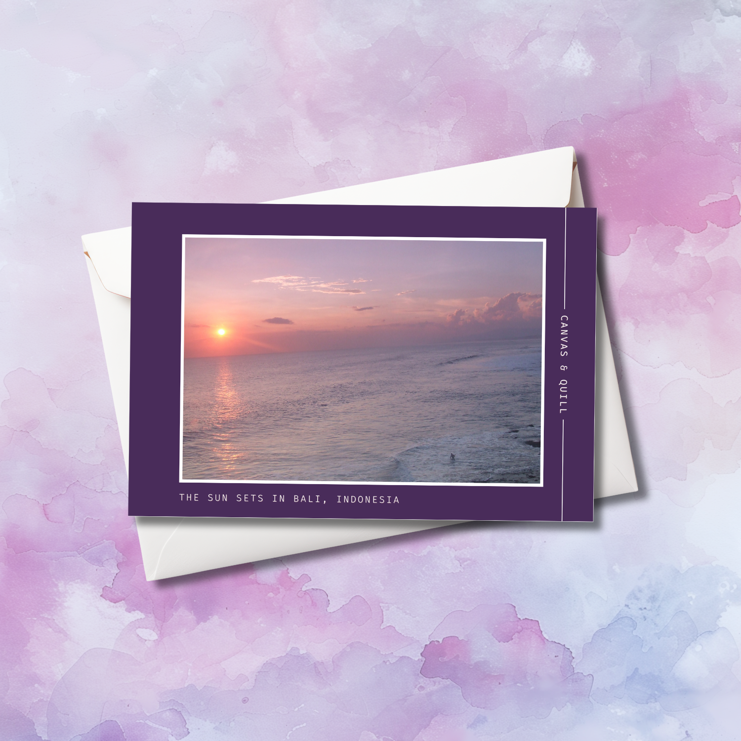 The Sun Sets in Bali Greeting Card
