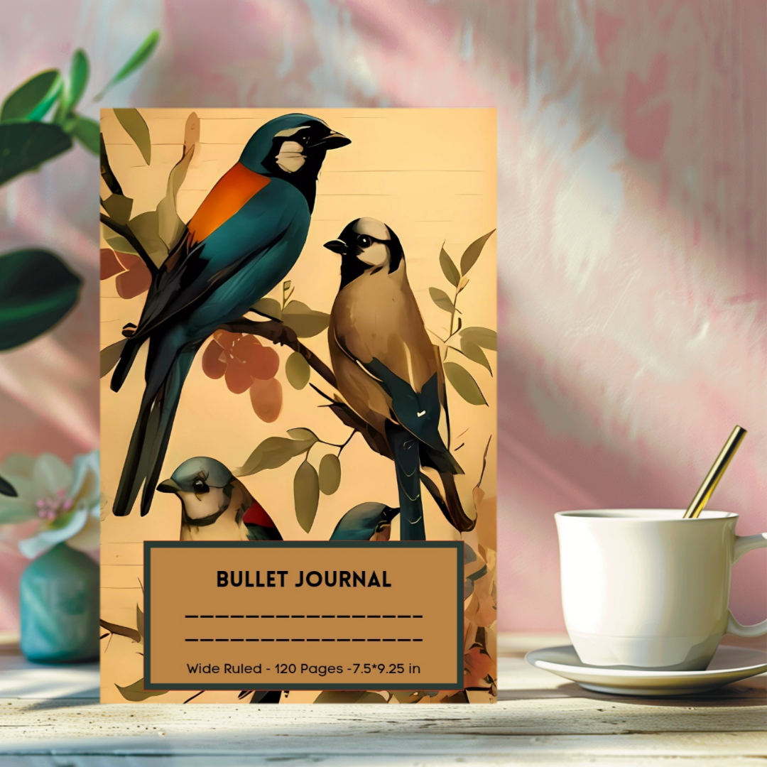 Whimsical Wings Bullet Journal: Unleash your creativity among feathered friends.