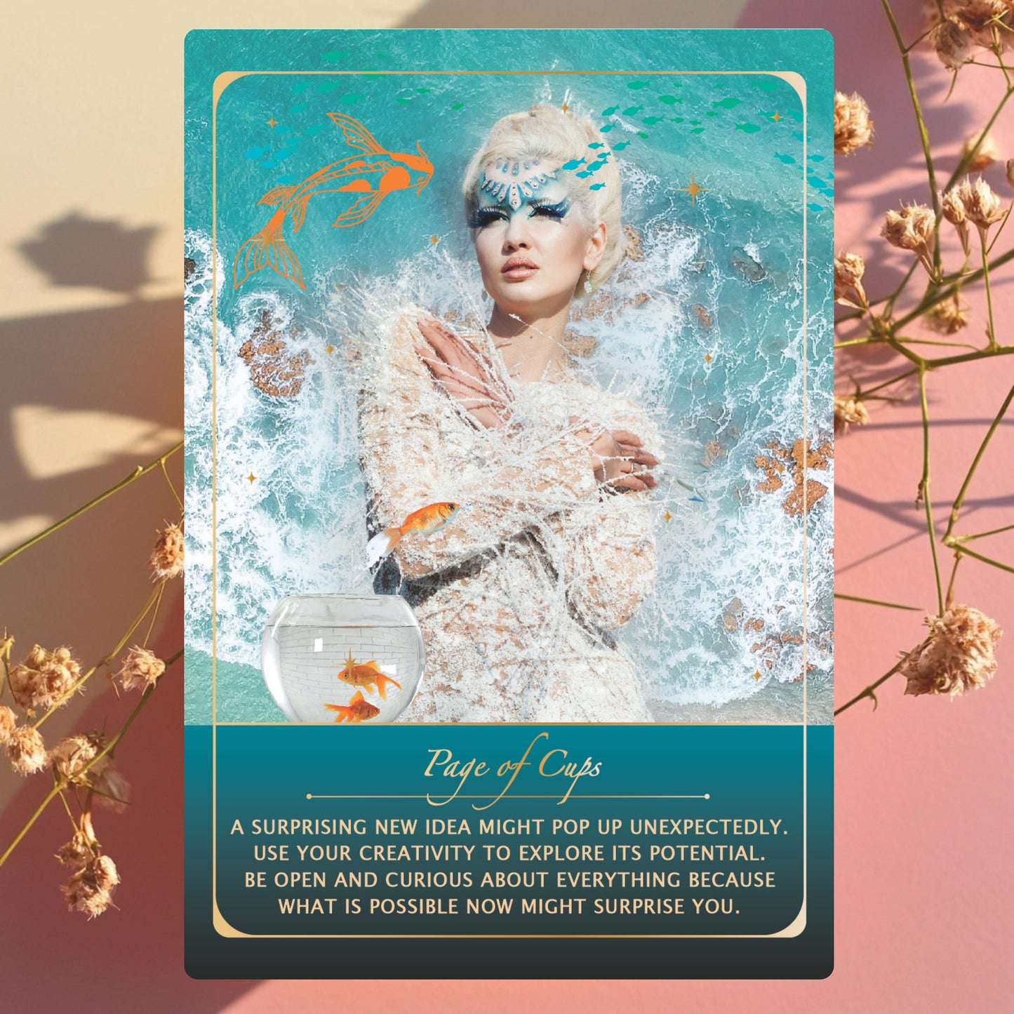 The mystical artwork of the Starlight Tarot Oracle Deck inviting users to embark on a journey to learn to read tarot without a guidebook.