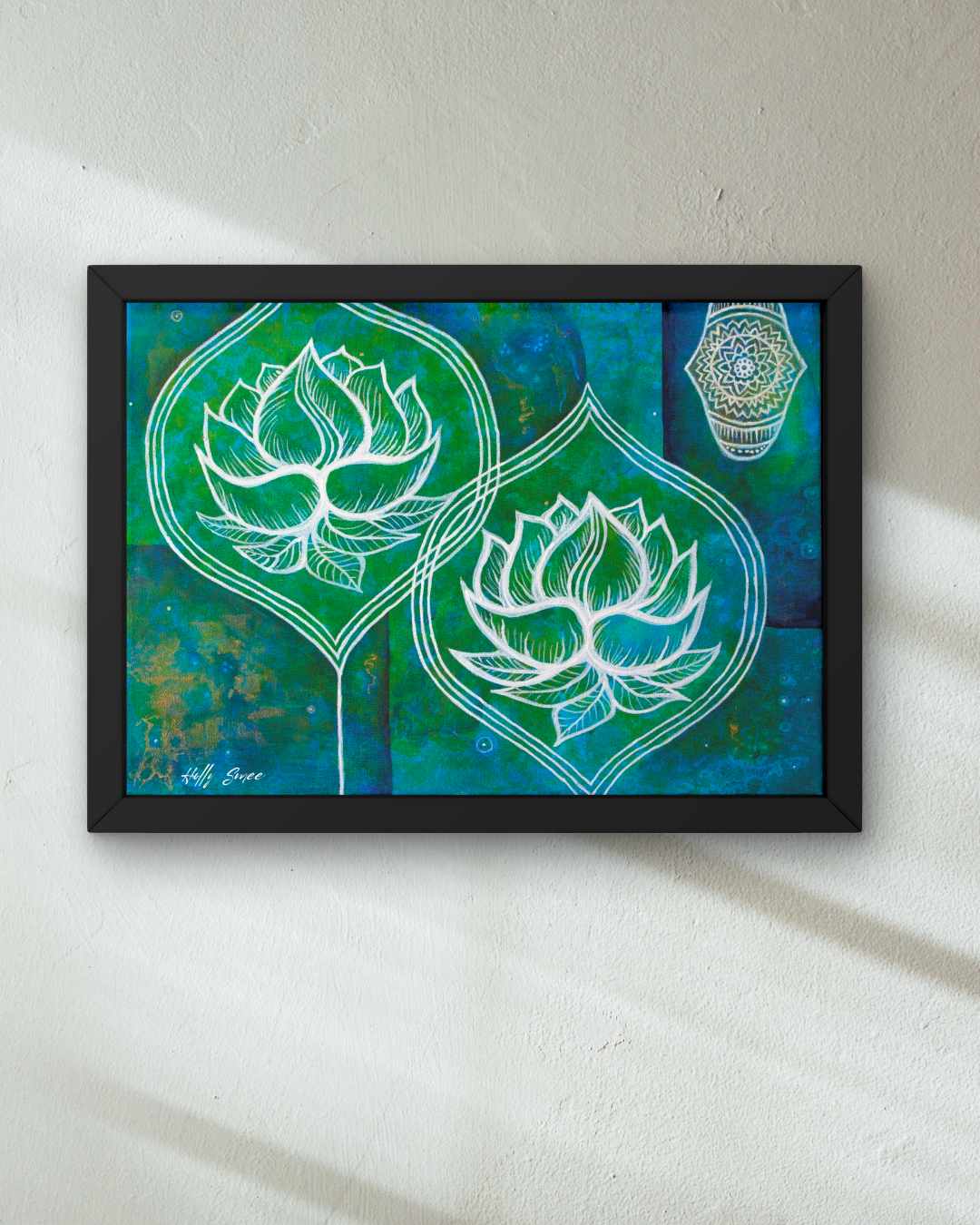 “Sacred Unfolding” – Original Artwork by Holly Smee (16×20) Framed Poster