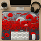 Fantasy Poppy Desk Mat - Anti-Slip, Durable 3mm Thickness for Gaming & Work