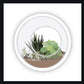 Close-up of the Waterproof Vibrant Succulent Sticker featuring vibrant colors and intricate succulent details ideal for enhancing personal items.