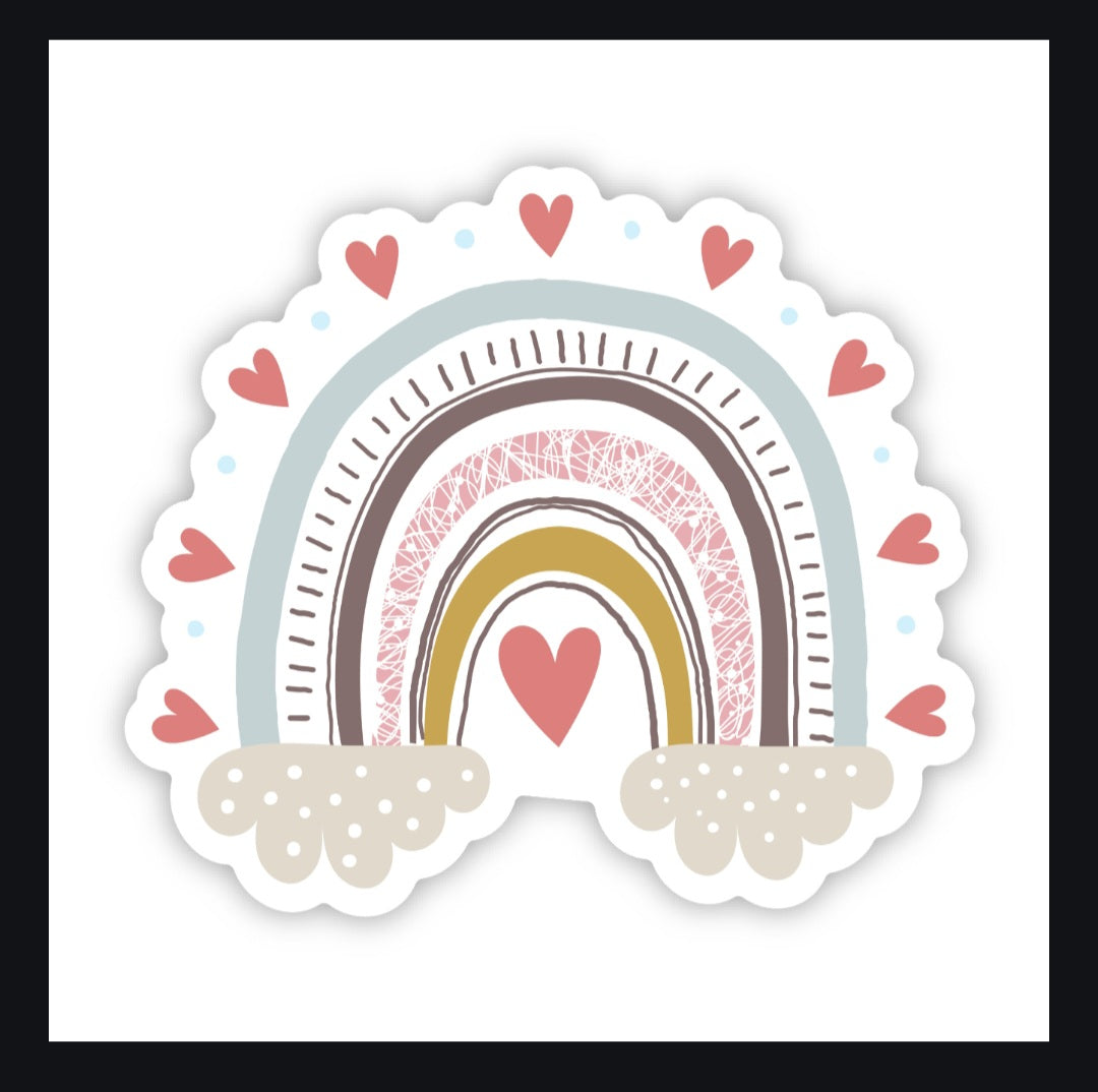 Heartfelt Rainbow Sticker