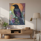 Crow Tapestry in Bohemian Living Room