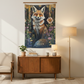 Fox Tapestry in Modern Minimalist Living Room