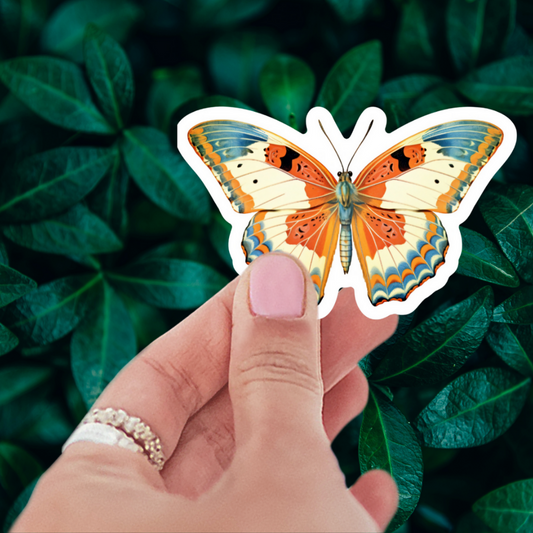 Vintage Retro Butterfly Sticker