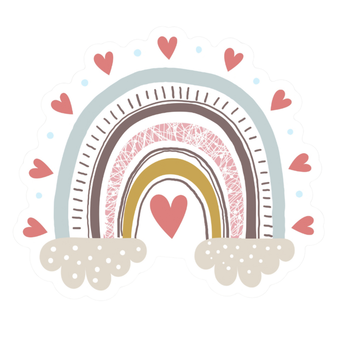 Heartfelt Rainbow Sticker