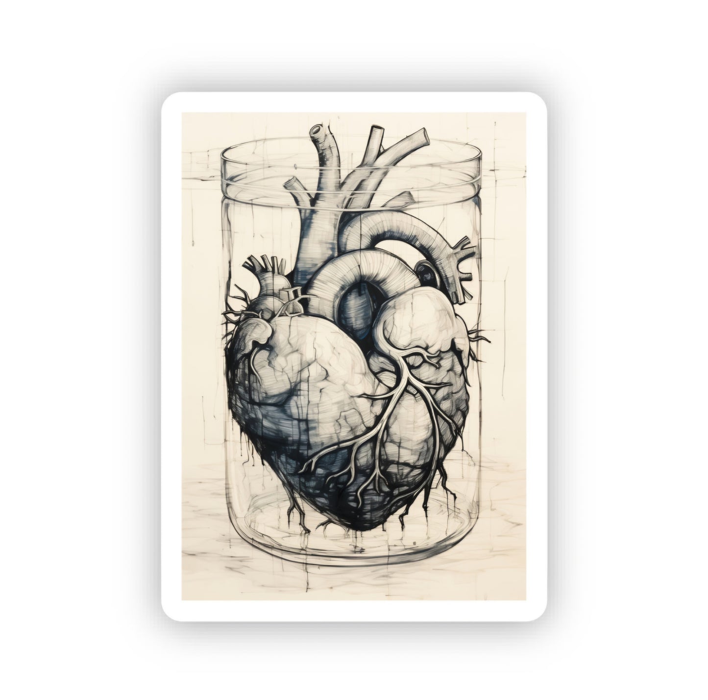 Heart In A Jar Sticker