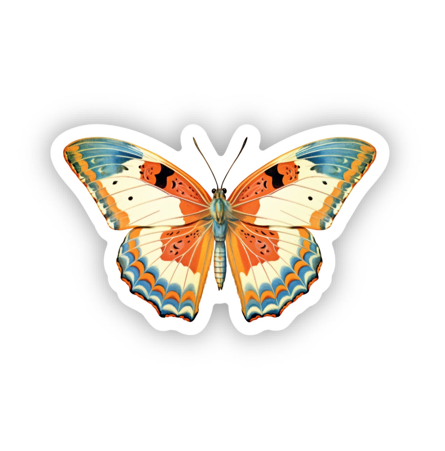 Vintage Retro Butterfly Sticker