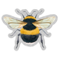 Vibrant Save The Bees Sticker featuring a beautiful bumblebee design with rich yellow and black stripes, made from durable waterproof vinyl for eco-friendly and stylish decoration.