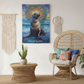 Sea Lion Tapestry in Boho Living Room